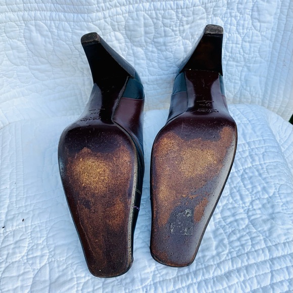 Rare Bi Color Prada Vero Cuoio leather pump Sz38.5 - Picture 9 of 10